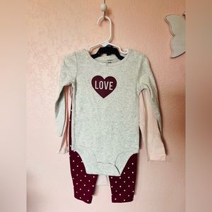 3pc Carter’s Girl’s 24m Set